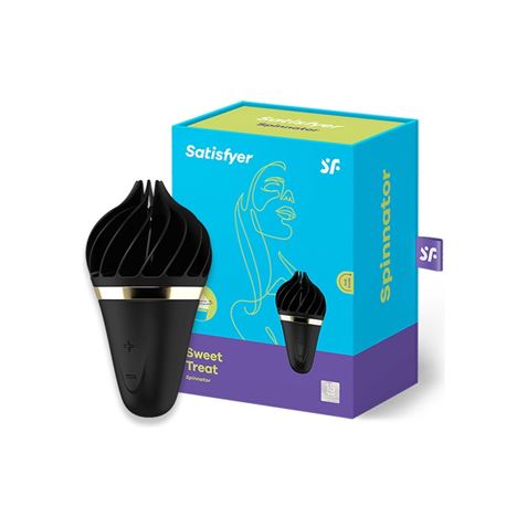 ESTIMULADOR DE CLITORIS SWEET TREAT LAYON NEGRO/ORO SATISFYER - 4061504000893-2