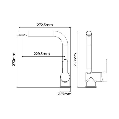 GRIFO MONOMANDO FREGADERO MODELO CALELLA - 01126-1