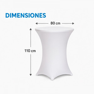FUNDA PARA MESA DE COCTEL 110X80...