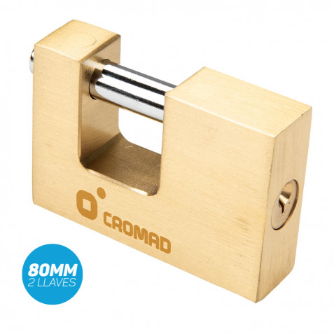CANDADO ANTIPALANCA 80MM 2 LLAVES CROMAD