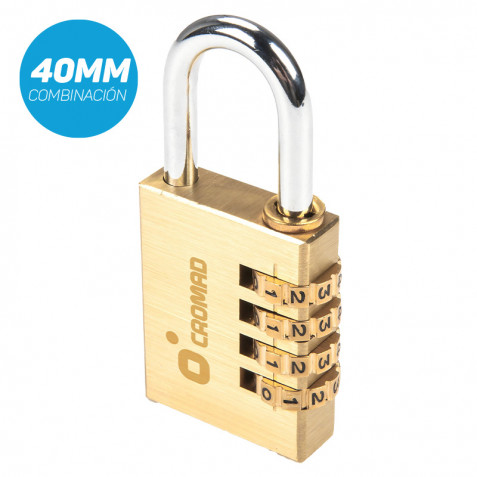 CANDADO COMBINACIÓN DE LATÓN 40MM CROMAD