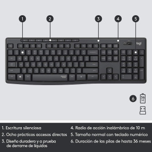 KIT TECLADO Y RATON WIRELESS SILENT...