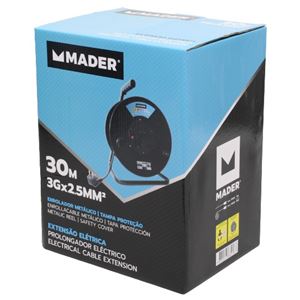 ENROLLADOR DE CABLE 30 METROS CABLE 3X2.5MM MADER - 68018-1