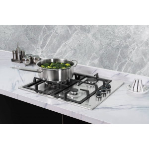 PLACA A GAS PARA ENCASTRAR ACERO INOX...