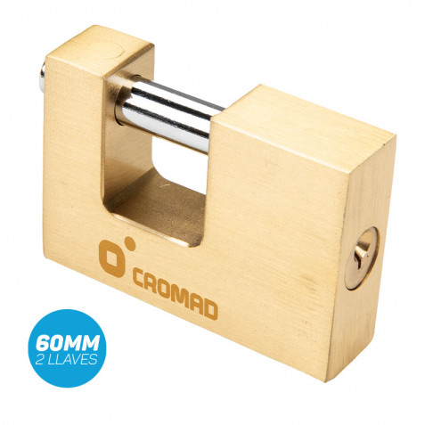 CANDADO ANTIPALANCA 60MM 2 LLAVES CROMAD