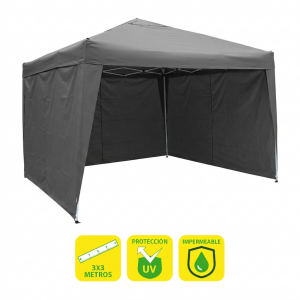 CARPA PLEGABLE ACERO 3X3 METROS GRIS...