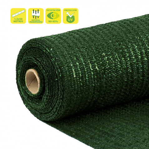 MALLA DE SOMBREO VERDE OSCURO 1.5X50...