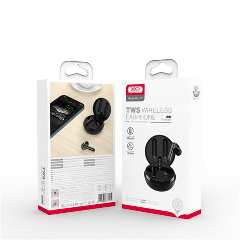 AURICULARES TWS X7 + BASE DE CARGA NEGROS XO - XOX7BK-2