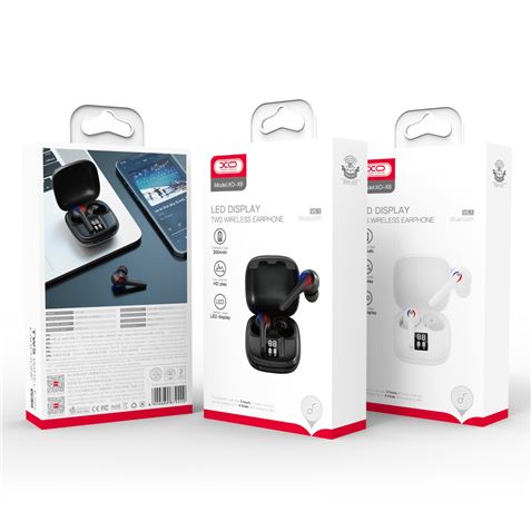 AURICULARES TWS X8 + BASE CON INDICADOR DE CARGA BLANCO XO - XOX8WH-2