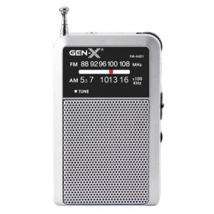 RADIO PORTATIL AM/FM ANALOGICA PLATA...