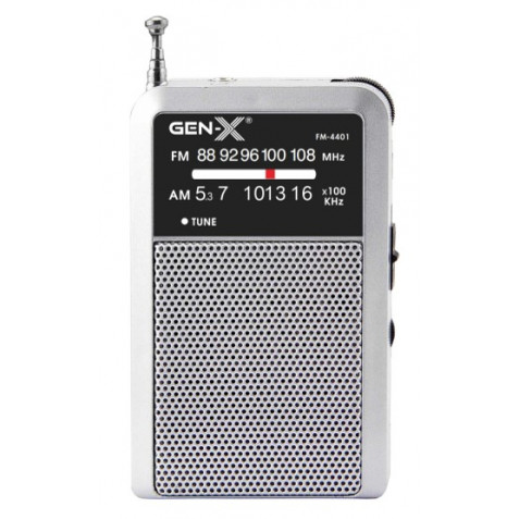RADIO PORTATIL AM/FM ANALOGICA PLATA...