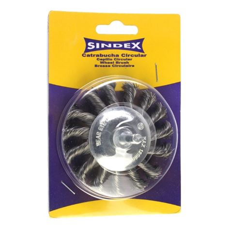 CEPILLO CIRCULAR TIPO DISCO ALAMBRE TRENZADO 75MM SINDEX - 85219-3