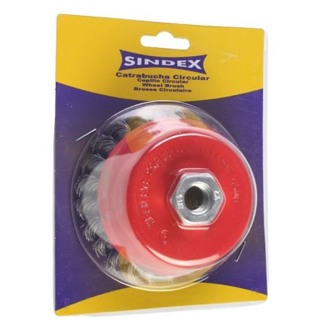 CEPILLO COPA ALAMBRE TRENZADO 100MM SINDEX - 85375-3