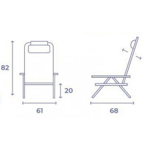 SILLA PLEGABLE 5 POSICIONES ALUMINIO...
