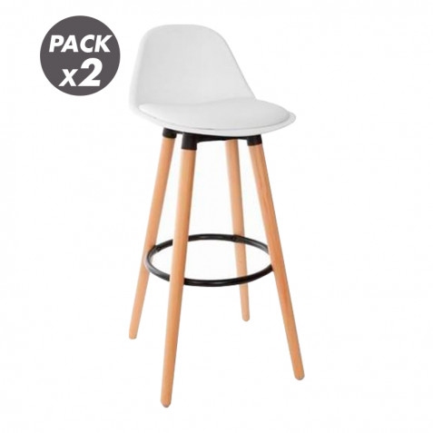 PACK 2 TABURETES ACOLCHADOS CON...