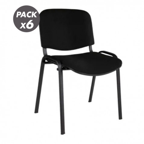 PACK 6 SILLAS CONFIDENTE NEGRAS MUVIP