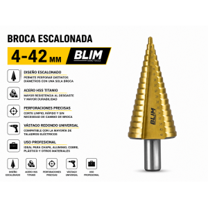 BROCA ESCALONADA 4-42 mm. BLIM