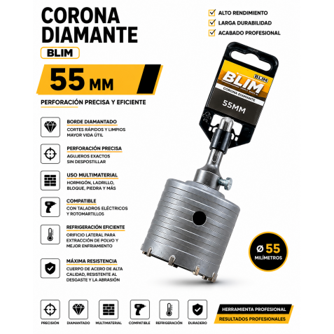 CORONA DIAMANTE 55 MM BLIM
