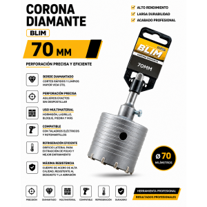 CORONA DIAMANTE 70 MM BLIM