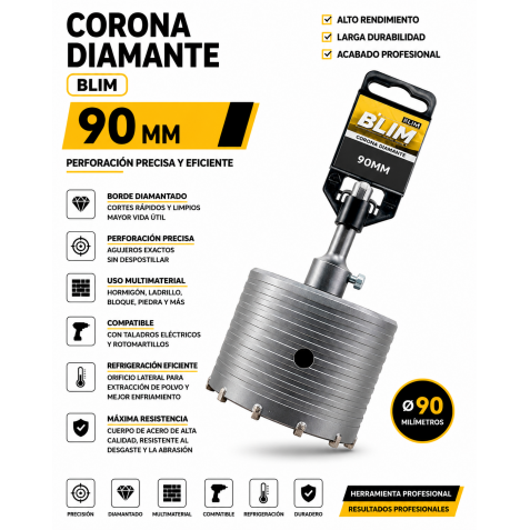 CORONA DIAMANTE 90 MM BLIM