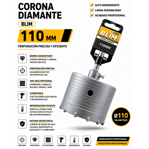 CORONA DIAMANTE 110 MM BLIM