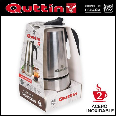 CAFETERA INDUCCION 2 TAZAS INOX QUTTIN - BQ01100868333-1 CAFETERA INDUCCION 2 TAZAS INOX QUTTIN - BQ01100868333-1