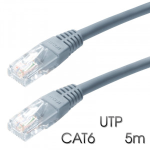 CABLE DE RED UTP CAT 6 5M GRIS CLARO...