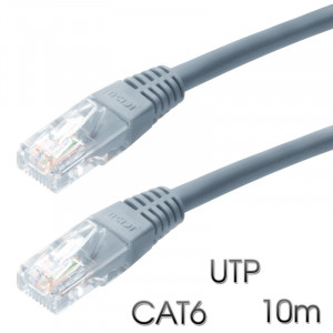 CABLE DE RED UTP CAT 6 10M GRIS CLARO...
