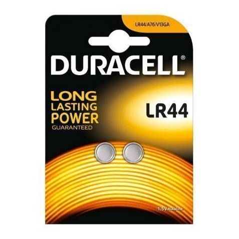 PACK 2 PILAS DE BOTON DURACELL LR44...