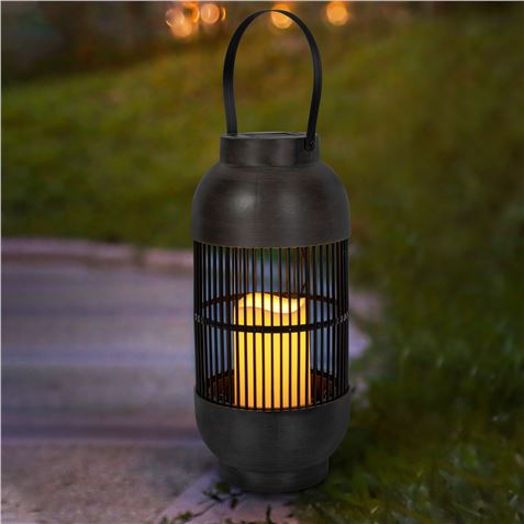 FAROL SOLAR LED TUBULAR EXTERIOR MARRON 3000K - 09718-2