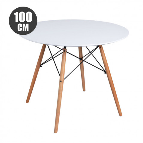 MESA REDONDA DESIGN D400 100CM BLANCA...