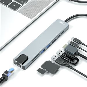 ADAPTADOR TIPO C - HDMI, 2 X USB 3.0, RJ45, LECTOR TARJETAS, 2 X TIPO C XO - XOHUB003-3