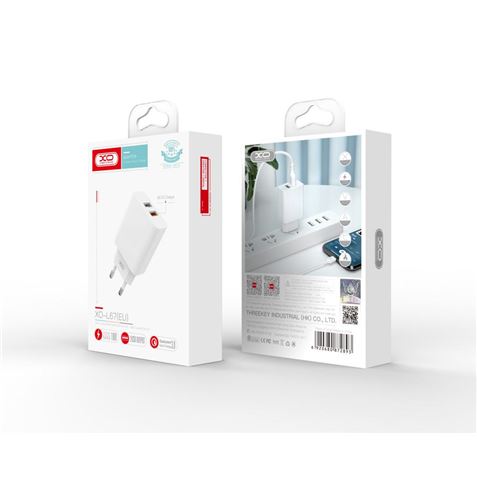 PACK CARGADOR DE CORRIENTE L67 18W QUICK CHARGE 3.0 | CABLE LIGHTNING USB X - XOL67WH-2
