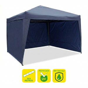 CARPA PLEGABLE ACERO 3X3 METROS AZUL...