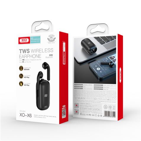 AURICULARES TWS X6 NEGROS XO - XOX6-3