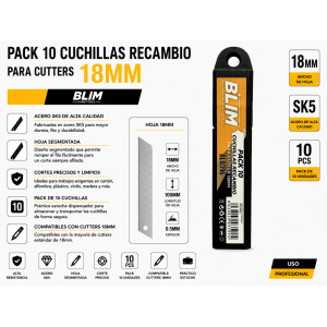 PACK 10 CUCHILLAS RECAMBIO PARA...