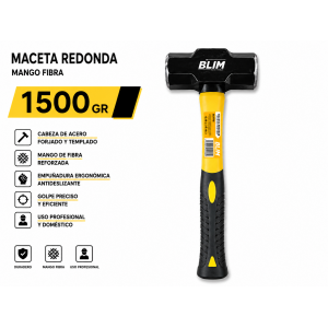 MACETA REDONDA 1500GR MANGO FIBRA BLIM