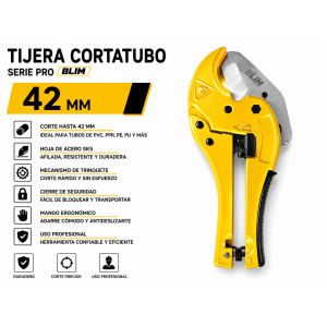 TIJERA CORTATUBO 42MM. SERIE PRO BLIM