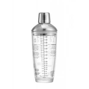 COCTELERA VIDRIO 650ML CON TAPA DE...