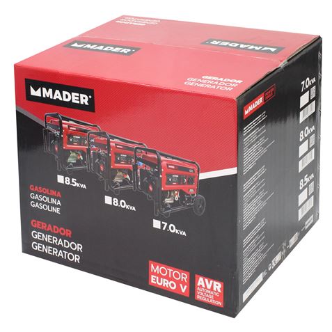 GENERADOR GASOLINA MONOFASICO 8.0 Kva. 8000W MADER - 63605-2