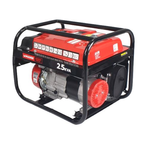 GENERADOR GASOLINA MONOFASICO 2.5 Kva. 2500W MADER - 63609-4
