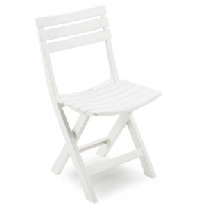 SILLA PLEGABLE DE RESINA BIRKI BLANCA...