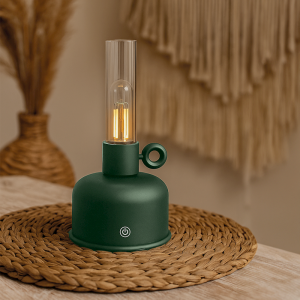 LAMPARA DE ACEITE LED VINTAGE VERDE...