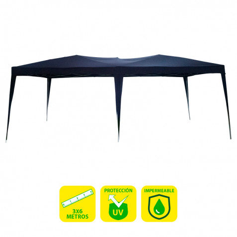 CARPA PLEGABLE ACERO 3X6 METROS AZUL...