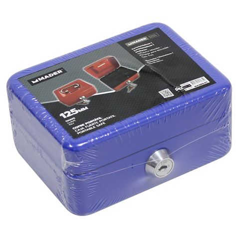 CAJA FUERTE PORTABLE 125mm. MADER (COLORES SURTIDOS) - 16985-2