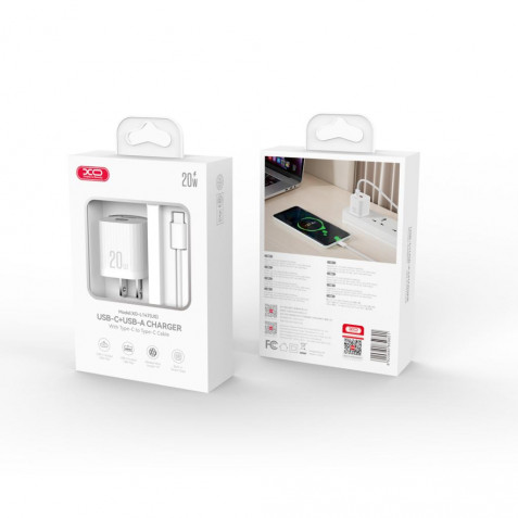 CARGADOR USB 20W 1X USB-A Y 1X USB-C...