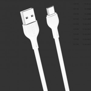 CABLE 2.1A USB A TIPOC 1 METRO BLANCO...