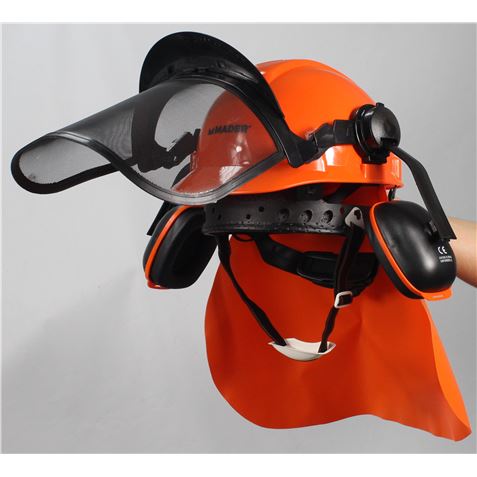 CASCO + PROTECCION FACIAL + AURICULARES MADER - 49056-3