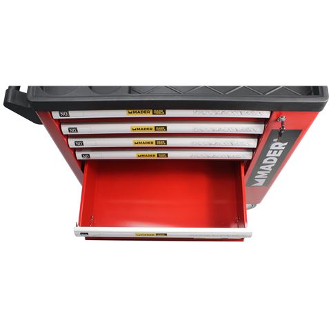 CARRO DE HERRAMIENTAS C.V. 156 PIEZAS 7 PARTICIONES MADER - 51312-7