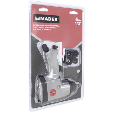 LLAVE DE IMPACTO NEUMATICA 1/2" 6 ACCESORIOS MADER - 63727-1